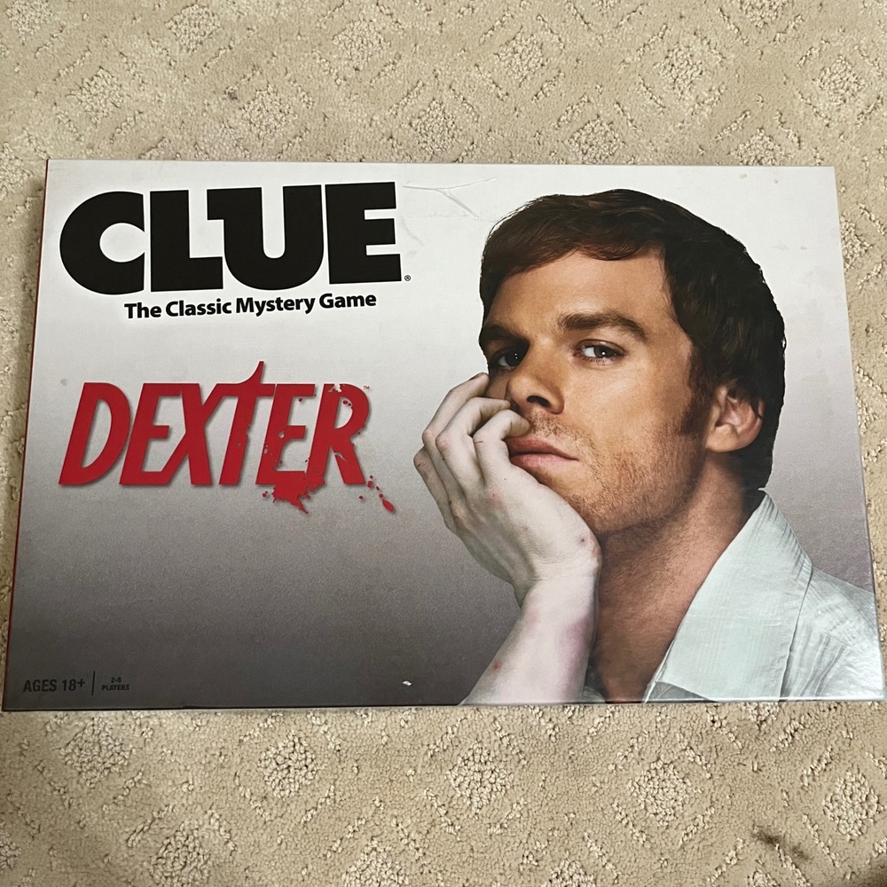 CLUE Dexter Board Game 2022 USAopoly The Op Showtime Adult 18+ Near Complete